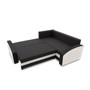 Rozkladacia rohová sedacia súprava s poličkou GRANDE Pravá Čierna/biela - galéria #1
