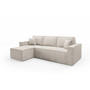 Rozkladacia rohová sedacia súprava BASIC Ľavá Krémová