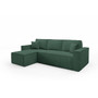 Rozkladacia rohová sedacia súprava BASIC Ľavá Zelená I