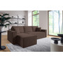 Rozkladacia rohová sedacia súprava BASIC Ľavá Hnedá I - galéria #1