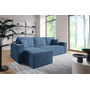 Rozkladacia rohová sedacia súprava BASIC Ľavá Modrá - galéria #1