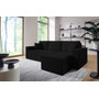 Rozkladacia rohová sedacia súprava BASIC Pravá Čierna - galéria #1