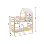 Detská poschodová posteľ ERYK s nadstavbou domček 90x190 cm - galéria #4
