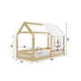 Detská posteľ DOMEK s oknom 80x160 cm Borovica - galéria #2