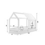 Detská posteľ DOMEK s oknom 80x160 cm Biela - galéria #2