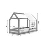 Detská posteľ DOMEK s oknom 80x160 cm Sivá - galéria #2
