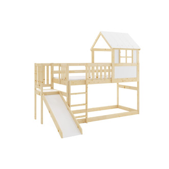 Detská poschodová posteľ ANTRESOLA so šmykľavkou 90x200 cm