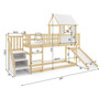 Detská poschodová posteľ ANTRESOLA so šmykľavkou a schodíkmi 90x200 cm - galéria #6