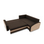 Rozkladacia rohová sedacia súprava s poličkou GRANDE Pravá Hnedá - galéria #1