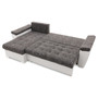 Rozkladacia rohová sedacia súprava VEGAS 250/160 Ľavá Sivá/biela - galéria #2