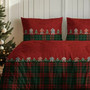 Vianočné flanelové obliečky 5619 B KÚZLO VIANOC domčeky 140x200 cm - galéria #1
