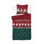 Vianočné flanelové obliečky 5618 B KÚZLO VIANOC škriatkovia 140x200 cm