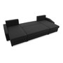 Veľká rozkladacia sedacia súprava SPARTA PLUS Čierna - galéria #5