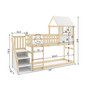 Detská drevená posteľ ANTRESOLA so schodíkmi 90x200 cm - galéria #5
