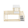 Detská drevená posteľ ANTRESOLA so schodíkmi 90x200 cm - galéria #1