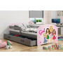 Detská posteľ LUKI 1 160x80 cm Sivá Girl - galéria #1