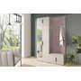 Predsieňová stena BIANCO IV So zrkadlom Ružová - galéria #5