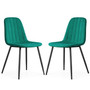Set 2 ks čalúnených stoličiek LUMO - zelená