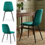 Set 2 ks čalúnených stoličiek LUMO - zelená - galéria #4