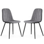 Set 2 ks čalúnených stoličiek LUMO - šedá