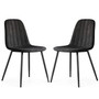 Set 2 ks čalúnených stoličiek LUMO - čierna