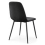 Set 2 ks čalúnených stoličiek LUMO - čierna - galéria #3