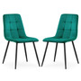 Set 2 ks čalúnených stoličiek NERO - zelená