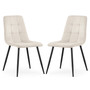 Set 2 ks čalúnených stoličiek NERO - béžová