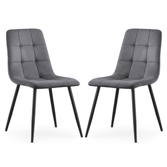 Set 2 ks čalúnených stoličiek NERO - šedá