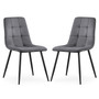 Set 2 ks čalúnených stoličiek NERO - šedá