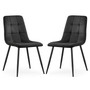 Set 2 ks čalúnených stoličiek NERO - čierna
