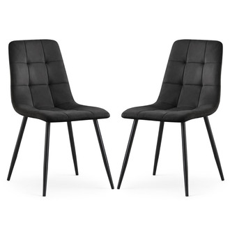 Set 2 ks čalúnených stoličiek NERO - čierna