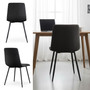 Set 2 ks čalúnených stoličiek NERO - čierna - galéria #4