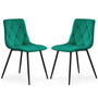 Set 2 ks čalúnených stoličiek MILO - zelená