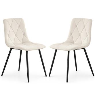 Set 2 ks čalúnených stoličiek MILO - béžová