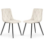 Set 2 ks čalúnených stoličiek MILO - béžová