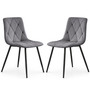 Set 2 ks čalúnených stoličiek MILO - šedá