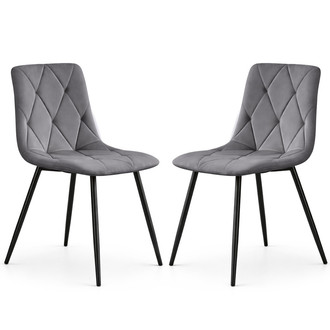 Set 2 ks čalúnených stoličiek MILO - šedá