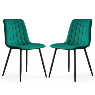 Set 2 ks čalúnených stoličiek LIVO - zelená
