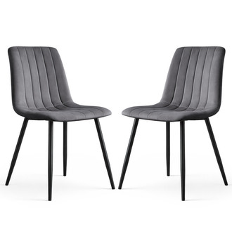 Set 2 ks čalúnených stoličiek LIVO - šedá
