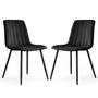 Set 2 ks čalúnených stoličiek LIVO - čierna