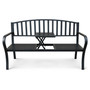 Záhradná lavička DUO, čierna - galéria #1