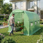 Záhradný fóliový tunel s rolovanými stenami, zelený, 200x300x200 cm - galéria #2
