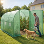 Záhradný fóliový tunel s kovovými dverami, zelený, 200x300x200 cm - galéria #2