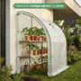 Nástenný fóliový záhradný skleník, biely, 100x200x210 cm - galéria #1