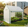 Záhradný fóliový skleník, biely, 200x140x200 cm - galéria #1