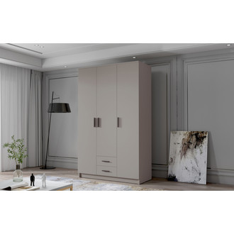 Šatníková skriňa ADA I 120 cm - béžová/čierne úchytky