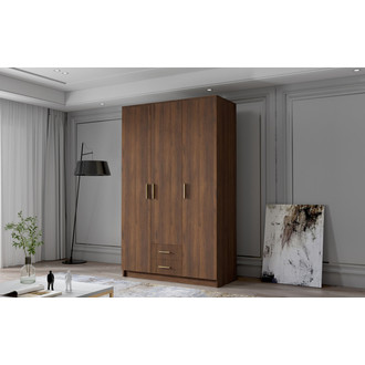 Šatníková skriňa ADA I 120 cm - orech/zlaté úchytky