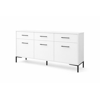 Komoda na nožičkách 3S3D - biela