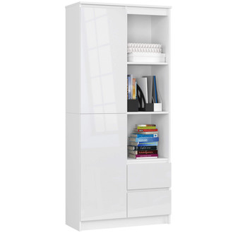 Regál R 80 cm CLP R11 biela lesk